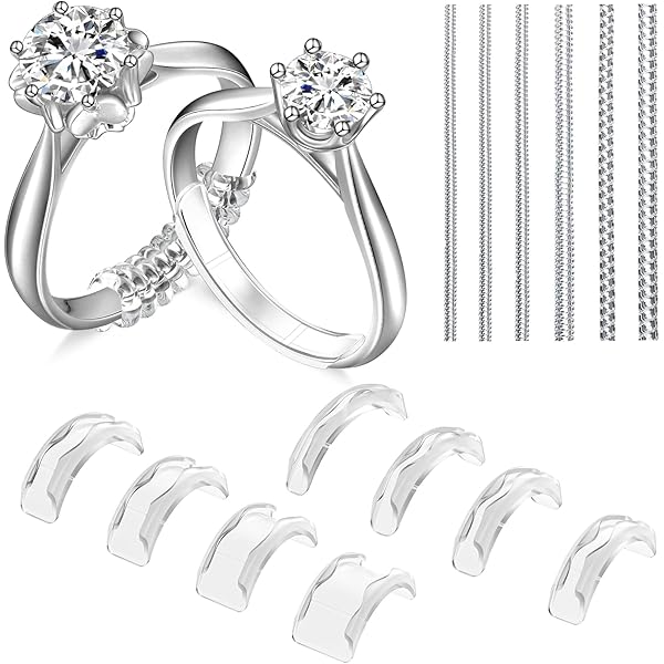 10 Anelli Regolabili Invisibili - Riduttori Per Anelli Sciolti In EVA E Acrilico - Foto 2