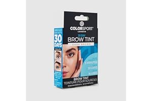 COLORSPORT 30 Day Brow Tint – Dark Brown | Visible Results In 3 Minutes, Lasts Up To 4 Weeks | Waterproof Eyebrow Tint | Quick & Easy Application | Salon-Quality Tinting at Home