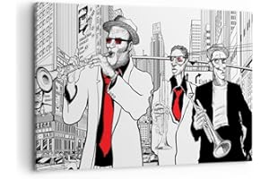 ARTTOR Cuadros Decoracion Salon jazz musica musico Lienzos decorativos 120x80cm Cuadro Sobre Lienzo Moderno Dormitorio Cocina Cuadros Pared Imágenes Wall Art Prints Decor Canvas Grande XXL AA120x80-3565