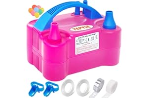 YEPVIE Electric Balloon Pump UK, Portable 2 Modes Balloon Inflator with 6 Balloon Arch Kits, Electric Air Pump for Balloons, Professional Electric Balloon Blower Machine for Birthday Party Decoration