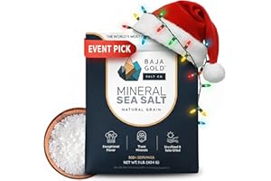 Baja Gold Mineral Sea Salt – Unrefined Mineral-Rich Sea Salt, Natural Grain Crystals packed with Trace Minerals, Ideal for Gourmet Cooking, Healthy Eating in (454 g (Pack of 1))