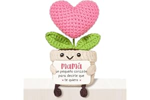Giftasy Regalo Madre, Regalo Mama Cumpleaños - Corazón Ganchillo Apoyo Emocional, Regalos Dia de la Madre, Navidad Original