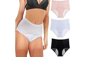 WINARA Culotte Fuite Urinaire Femme, Culotte Taille Haute en Coton Respirant et Anti-Fuite pour Femme, Culotte Incontinence pour Le Cycle Menstruel