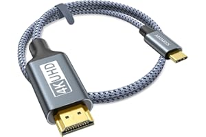 ARISKEEN Cable USB C a HDMI 4K 2M,Cable USB 3.1 Tipo C a HDMI [Compatible con Thunderbolt 3/4] para MacBook Pro/Air,para Galaxy S8 a S23,para iPhone 15/Pro/Plus/Max,para iMac,para Surface