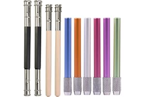 XUBX 10 sztuk Przedłużacz do ołówków, Przedłużenie kredek, Przedłużacze ołówkowe, Przedłużacz ołówka, Pojemnik na ołówki, Uchwyt ołówkowy, Przedłużacze do ołówków, Przedłużacz kredki