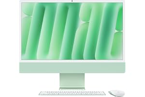 Apple iMac Ordinateur de Bureau Tout-en-Un avec Puce M4, CPU 8 cœurs et GPU 8 cœurs : Conçu pour Apple Intelligence, écran Retina 24'', 16 Go de mémoire unifiée, 256 Go de Stockage SSD ; Vert