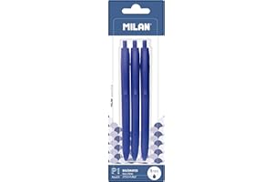 Milan P1 Touch - Blíster con 3 bolígrafos, color azul