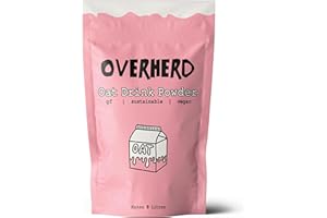 Overherd Oat Milk Powder - Makes 8 Litres - Vegan Creamer for Tea & Coffee, Gluten-Free & Dairy-Free Dried Oat Milk, Ideal for Everyday Use & Travel