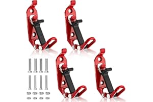 Mezchi 4 Pack Shovel Mount for Roof Rack, Metal Rubber Clamps, Wall Mounting Brackets Kit, Shovel Holder for Truck, Car Accessories for Roof Rack, Boats, Overlanding Gear