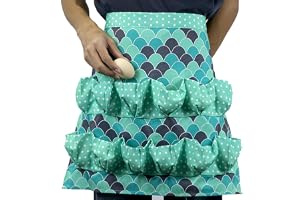 Äggsamlingsförkläde – 51 cm polyester | äggförkläde med flera djupa fickor