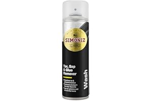 Simoniz Tar, Sap & Glue Remover, Powerful & Fast-Acting Car Cleaner, Essential Car-Cleaning Products To Remove Stubborn Sticky Deposits, Effortless Cleaning, Sap Remover Safe For All Paintwork, 300ml
