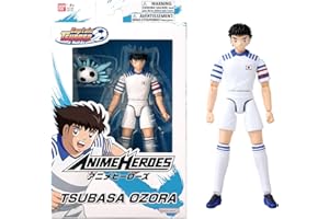 Bandai - Anime Heroes - Captain Tsubasa Holly e Benji - Action Figure Anime Heroes 17cm - Action figure articolata con accessori Tsubasa Ozora - Figura manga - Giocattolo per bambini 4 anni e + -37791