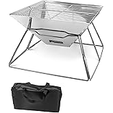 Braciere Pieghevole In Acciaio Inox 304 - Per Campeggio, Picnic, Giardino, Con Borsa Trasporto - Foto 2
