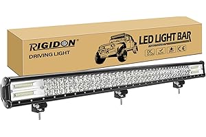 ‎RIGIDON RIGIDON Led lichtleiste kfz aussen, 12V 24V 45 Zoll 115cm 612W Spot Flut-Combo-Strahl offroad beleuchtung für SUV Offroad ATV, UTV, Offroad, Traktor, LKW,Fahrzeuge, 6000K Weiß led nebelscheinwerfer