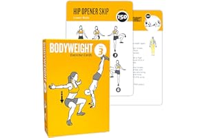 ELAORY Planificador de fitness de peso corporal, 62 tarjetas de ejercicios, tamaño grande, 12,7 x 8,9 cm, para mujeres y hombres, guía de fitness para principiantes para ejercicios de entrenamiento en