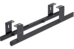 FIX & EASY FIX&EASY Guide scorrevoli 27mm per ripiano porta-tastiera cassetto con blocco, binario con cuscinetti a sfera scorrevole nero 500mm, estraibili per tastiera mouse e laptop vassoio piattaforma