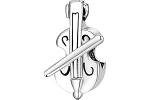 ANDANTE-Stones 925 Sterling Silber Bead Charm * Geige * Element Kugel für European Beads + Organzasäckchen