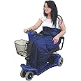 Aidapt Fleece Lined Scooter Cosy 100% Waterproof Mobility Wrap, Rainproof, Warm, Snug Fit, Polar Fleece, Foot and Lower Body Protection, Coverall, Elderly,Universal Fit,Unisex,Navy,Washable