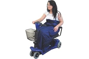 Aidapt Fleece Lined Scooter Cosy 100% Waterproof Mobility Wrap, Rainproof, Warm, Snug Fit, Polar Fleece, Foot and Lower Body Protection, Coverall, Elderly,Universal Fit,Unisex,Navy,Washable
