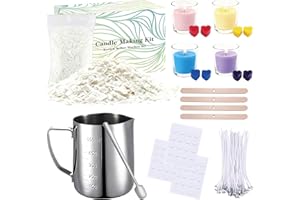 COVACURE Kerzen Selber Machen Set mit Kerzenwachs zum Gießen – 480g Sojawachs für Kerzen und Zubehör – Perfektes DIY Set für Erwachsene, ideal als Geschenk