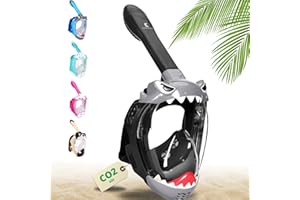 Khroom Masque de Plongée et de Snorkeling pour Enfants dès 3 Ans | Certifié sans Risque de CO2 par TÜV | Masque Intégral avec Tuba | Confort et Sécurité pour la Plongée