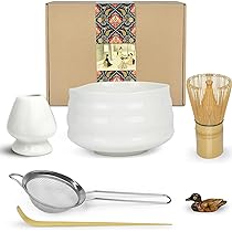 Artcoe Kit de céréonie à atcha pour céréonie du thé japonaise, bol