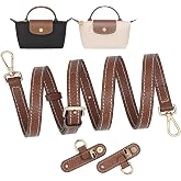 LOUKAYCCI Verstellbarer Crossbody-Gurt aus Rindsleder f&uuml;r Longchamp Le Pliage Mini-Tasche, Ersatz-Schultergurt-Set