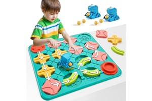 burgkidz Logica Puzzle Labirinto Gioco da Tavolo di Società per Bambini 4 5 6 7 8 Anni, Logical Costruttori di Strade con Camion Giocattolo, Gioco di Famiglia Regalo per Ragazzi
