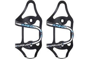KABON Bike Water Bottle Holder, Lightweight Bicycle Alloy Aluminum Side Load Water Bottle Cage Brackets for Road Bike MTB (Blue-2pcs)