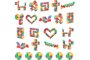 Ainiv 24Pz Mini Colore Cubo di Serpente Giocattolo, Gadget Compleanno Bambini, 24 Blocchi Giocattolo Twist Cubo Puzzle, per Festa Compleanno Regalini Bambini Invitati Idea
