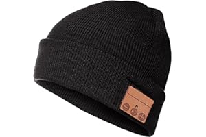 NOViX Bluetooth Beanie Gift for Men & Women, Music Hat with Wireless Speaker, Warm Knit Winter Cap for Christmas, Birthday, Hands Free Calling for Running, Skiing, Travel.