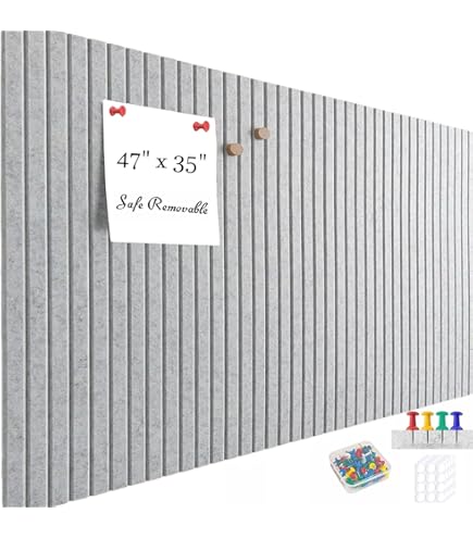 Large Bulletin Board - 48 X 36 Inches, Decorative Felt Pin Board For - View #4