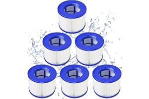 TTOKGZG Filterkartuschen für aufblasbares Spa, Filter für Spa Zubehör Clever Spa Filter 75 * 100 mm Höhe 75 mm, Filter spa für Aquaparx (6 Stücke)