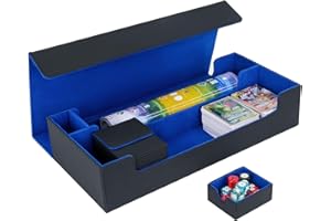 LEFOR·Z Deck Box,X-Large Premium Kartenbox mit Spielmatte und Würfel Fach,deckbox,Sammelkarten Aufbewahrungsbox,MTG Deck Box Aufbewahrungskoffer für Deckboxen,Karten,Spielmatten,Zubehör