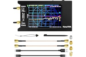 AURSINC NanoVNA-H4 Analizador De Redes Vectoriales, Últimas V4.4 10KHz-1.5GHz HF VHF UHF 4" Pantalla Táctil Nanovna Analizador De Antenas, Radioaficionado, Medición De Los Parámetros S, SWR