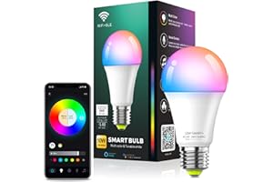 Oumida Lampadine LED Alexa Inteligente WiFi, E27, Dimmerabile Lampadina Smart 9W 1000ML (Equivalente 60 W), RGB & 2700K-6500K bianco freddo caldo, compatibile con Alexa/Google Home (1PCS)