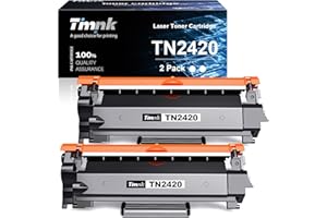 Timink TN-2420 TN2420 toner cartridge Replacement for Brother 2420 TN2420 TN2410 Compatible with L2530DW L2710DW L2510D HL-L2375DW L2350DW L2710DN L2730DW L2310D L2750DW L2550DN L2370DN (2 Black)