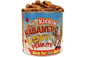 ASS KICKIN' KICKIN' Habanero cacahuetes picantes con miel - 12oz - Ultimate Spicy Gourmet Gift Peanuts - ¡Pruébalo si te atreves!