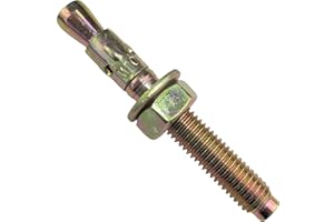 AERZETIX - Set di 20 - Bulloni di ancoraggio di colpire Ø10x80mm - prigioniero di ancoraggio per calcestruzzo/mattone/pietra - bullone ad espansione - acciaio ottone - C46667