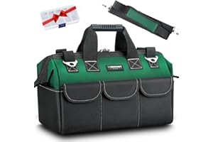WINHUNT Werkzeugtasche, 16-Zoll Werkzeugtaschen Organizer, Werkzeug Aufbewahrungstasche mit weitem Mund, aus 1680D Polyester, mit 14 Multi-Taschen (16 zoll)