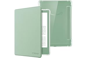 CoBak Etui do czytnika e-booków 6" Kindle 11. generacji 2024 i 2022 (model nr C2V2L3/RS23CV), przezroczysta tylna strona lekka z funkcją automatycznego wygaszenia/wybudzania, zielona Matcha