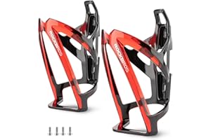 ROCKBROS Portabidón de Bicicleta, Soporte para Botella de Agua Ligero para MTB Bicicleta de Carretera Bicicleta Fixie Ciclismo, Jaula Universal de PC, 2PCS