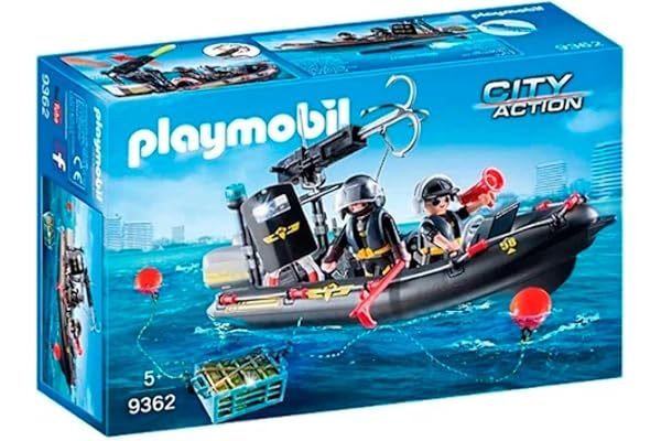 Playmobil - 9362 - Bateau pneumatique et policiers d'élite