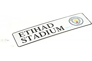 Manchester City FC - Señal metálica de calle oficial de Manchester City FC (Talla Única) (Blanco/Negro)