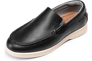 DREAM PAIRS Bruno Marc Boys Slip-On Loafers for Toddler to Big Kids Easy On Off Dress Shoes with Cushioned Insole Anti-Slip TPR Sole School Playdates Casual Comfort