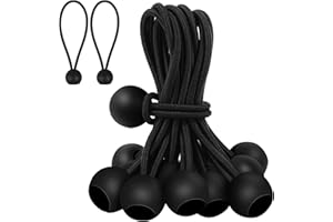 SEPGLITTER 30 Stück 10 cm Spanngummis mit Kugel Planenspanner, Schwarze Robuste Gummispanner Zeltgummis zum Festzurren von Planen, Campingzelten, Ladungshaltedrähten, Überdachungen