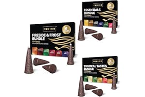 Fumino Stożki Kadzidlane Świeże Mega zestaw 18 pudełek 270 sztuk Masala Agarbatti Joss Zapach do Relaksu i Medytacji, Dekoracja Domu i Wnętrz