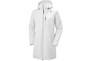 Helly Hansen Women's Long Belfast Jacket – Waterproof Rain Coat with Adjustable Hood and Zipped Pockets