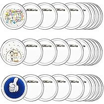 Spille Personalizzabili FOGAWA - 30 Pezzi Rotondi Per Creare Badge Unici Fai Da Te - Foto 3