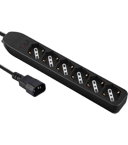 Cavo IEC C13 A C14 - Prolunga 1,2m, 3 Pin, Nero, Per PC E Apparecchiature